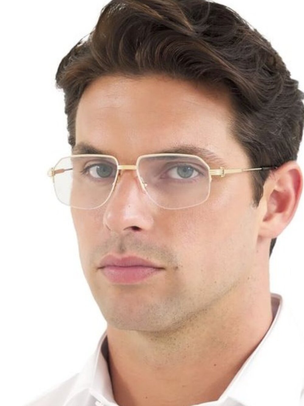 NEW Cartier Eyeglasses CT0285O 002 Gold Aviator Frame